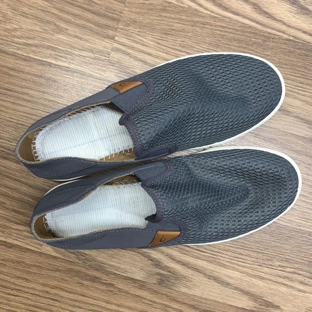 OluKai Pehuea Women's Size 9.5‎ Shoes Gray Low Top Slip On Casual Sneakers